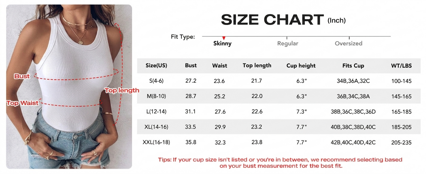 Round Neck Built-in Bra Ribbed Tank Top